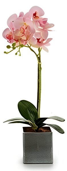 Mű orchidea cserépben rózsaszín, 14 X 51 X 18 cm