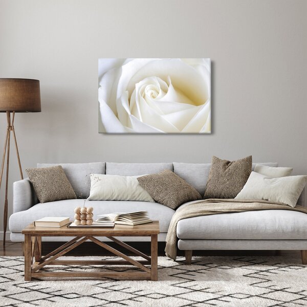 Egy fehér rózsa képe (90x60 cm)