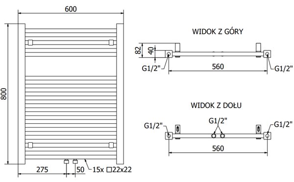 Mexen Pluton fűtőelem 800 x 600 mm, 471 W, fehér, W106-0800-600-00-20