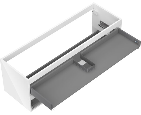 Mexen Box-A, fali szekrény 140 cm, 2 fiók, fényes fehér, 91AX0-1400-470-2-00