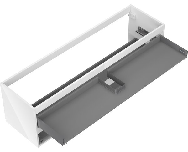 Mexen Box-A, fali szekrény 160 cm, 2 fiók, fényes fehér, 91AX0-1600-470-2-00