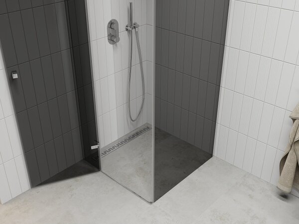 Mexen Roma zuhanykabin 70x70cm, 6mm üveg, króm profil-szürke üveg, 854-070-070-01-40