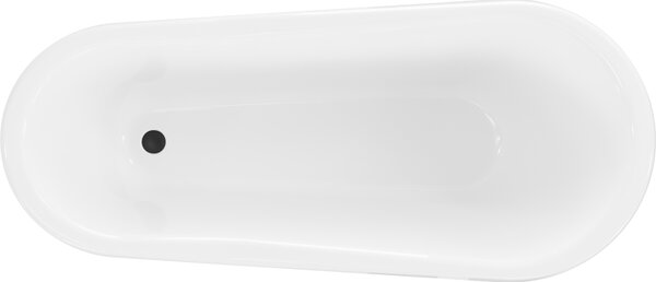 Mexen, Mexen Retro wanna wolnostojąca 170 x 75 cm, fehér, fekete lábak - 53251707500-70