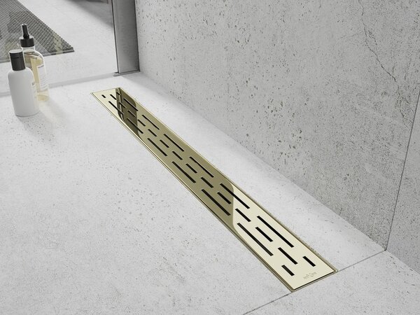 Mexen Flat M01 rozsdamentes acél zuhanyfolyó 50 cm, arany, 1520050-15