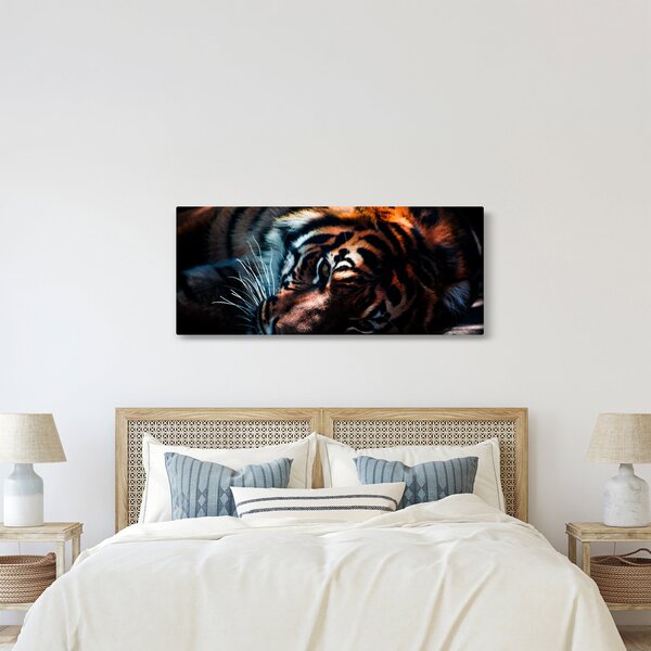 Egy fekvő tigris képe (120x50 cm)