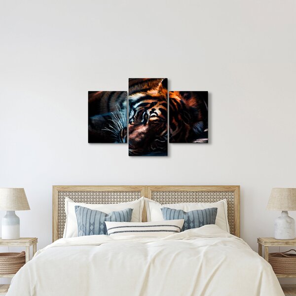 Egy fekvő tigris képe (90x60 cm)