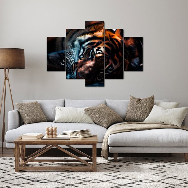Egy fekvő tigris képe (150x105 cm)