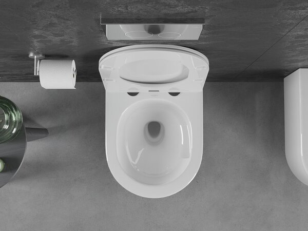 Mexen Sofia, fali WC csésze 490x360x355 mm, Perem nélküli Tornado, fényes fehér, 3354XX00T