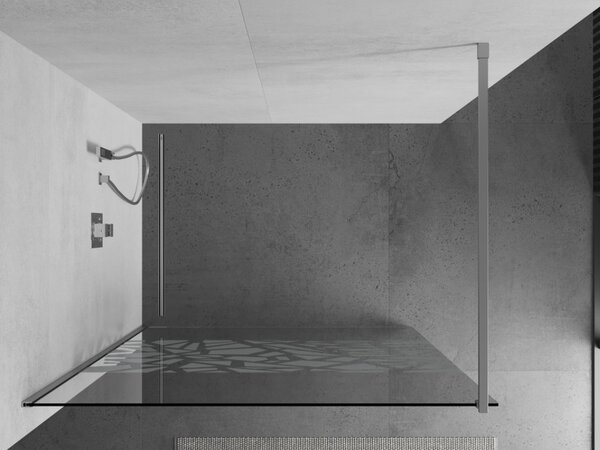 Mexen Kioto zuhanyparaván 110x200 cm 8 mm, króm, fehér kivitel, 800-110-101-01-85