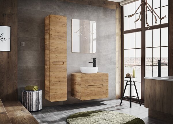 Magas fürdőszobai szekrény kosárral ARUBA Craft 804