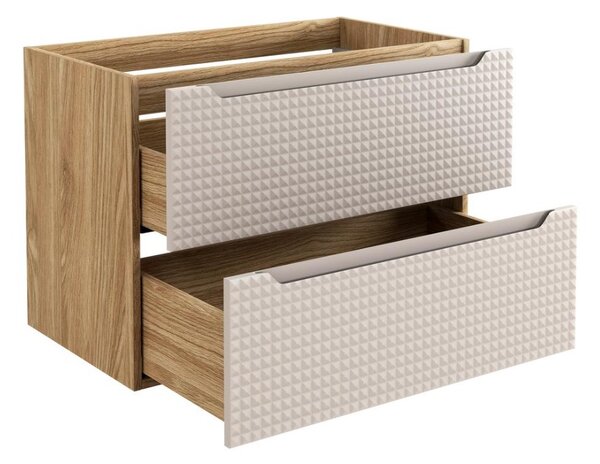 Mosdókagyló alatti szekrény LUXOR Beige 82-80-2S | 80 cm