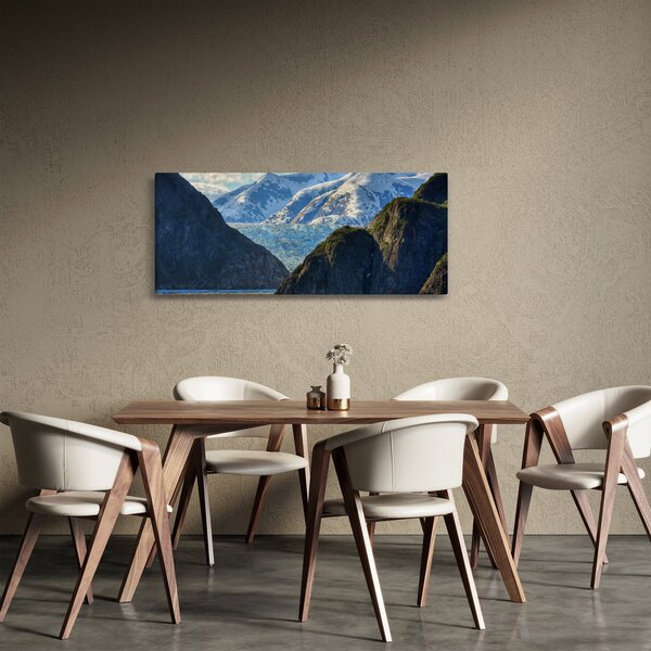 Tájkép hegyekkel (120x50 cm)