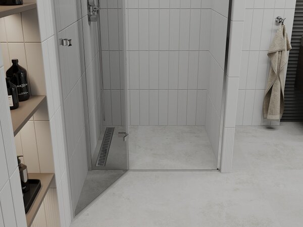 Mexen Roma, 1 szárnyú nyitható ajtó 70 x 190 cm, 6 mm átlátszó üveg, króm profil, 854-070-000-01-00