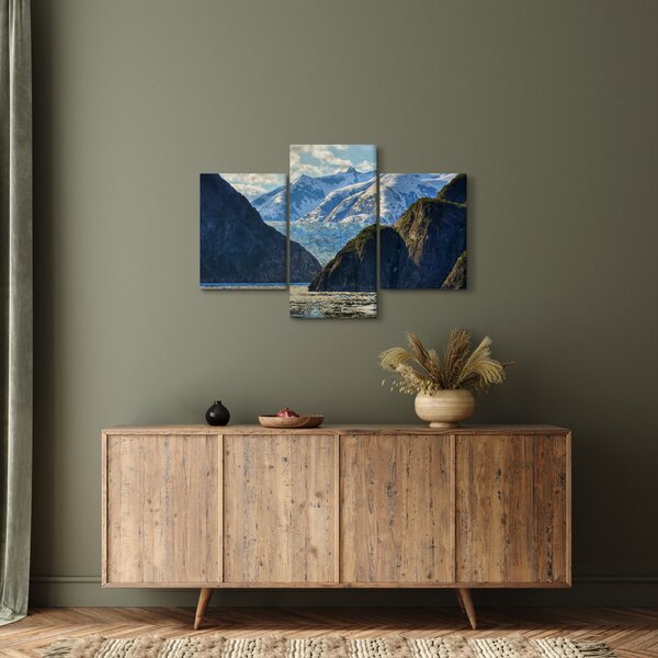 Tájkép hegyekkel (90x60 cm)