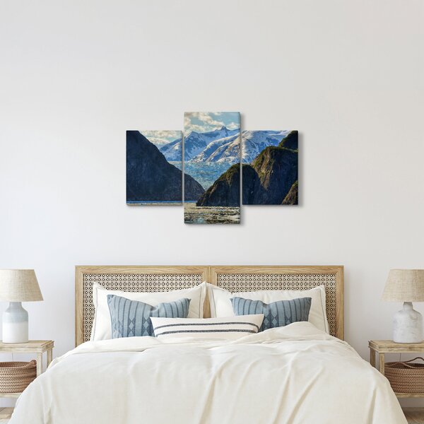 Tájkép hegyekkel (90x60 cm)