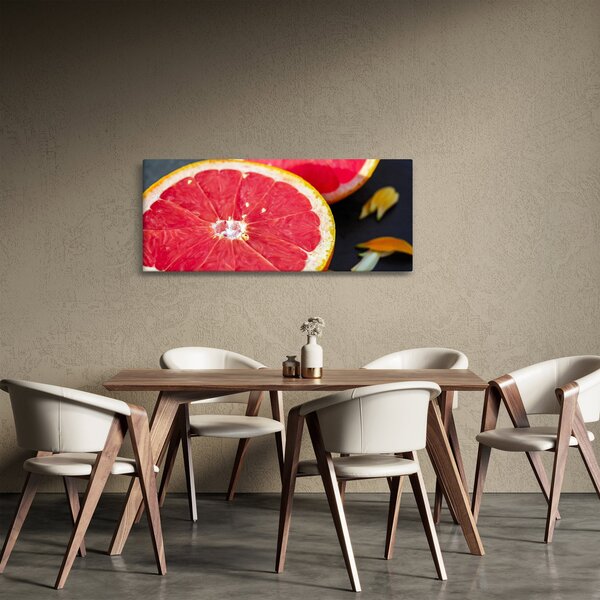 Szeletelt grapefruit képe (120x50 cm)