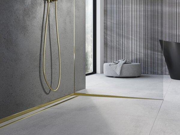 Mexen Line-B üvegrács 120 cm jobbos, arany, 185004120R