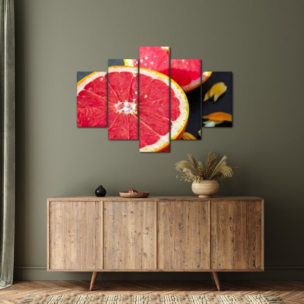Szeletelt grapefruit képe (150x105 cm)