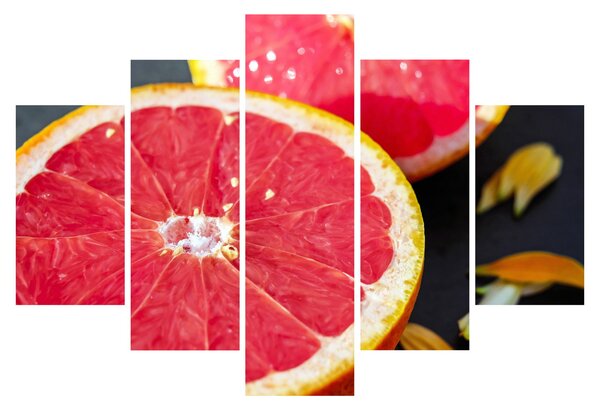 Szeletelt grapefruit képe (150x105 cm)