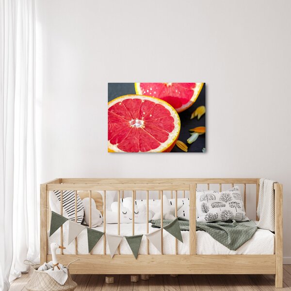 Szeletelt grapefruit képe (70x50 cm)