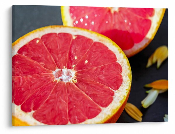 Szeletelt grapefruit képe (70x50 cm)