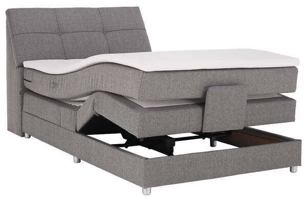 KONDELA Elektromos állítható ágy, boxspring, szürke, 120x200, GERONA NEW