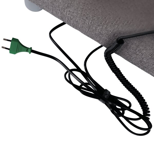 KONDELA Elektromos állítható ágy, boxspring, szürke, 120x200, GERONA NEW