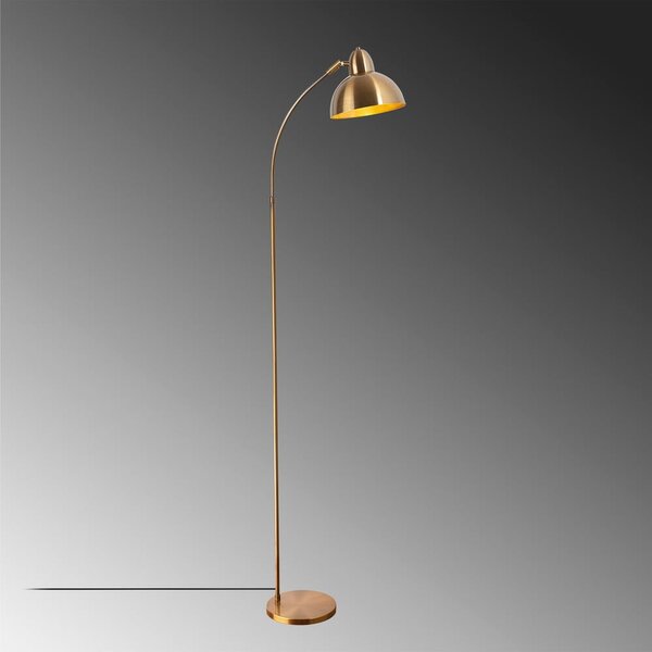 Sárgaréz színű állólámpa fém búrával (magasság 162 cm) Marzeo – Opviq lights
