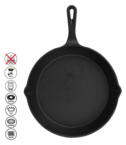 Grill öntöttvas serpenyő ø 25 cm LITINA – Orion