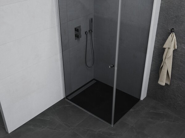 Mexen Pretoria zuhanykabin 70x90cm, 6mm üveg, króm profil-szürke üveg, 852-070-090-01-40