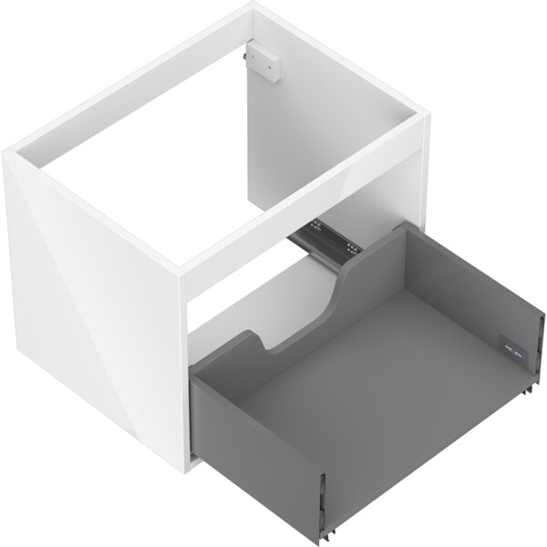 Mexen Box-A, fali szekrény 60 cm, 1 fiók, fényes fehér, 91AX0-0600-470-1-00