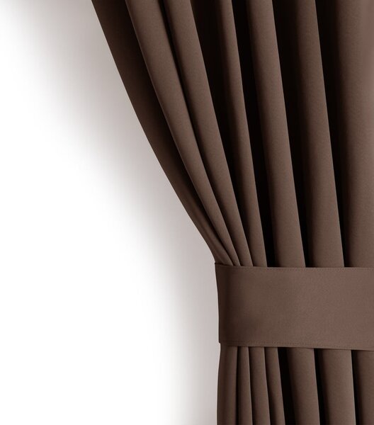 Barna dimout (részleges sötétítő) függöny 140x175 cm Kierra – Restilo