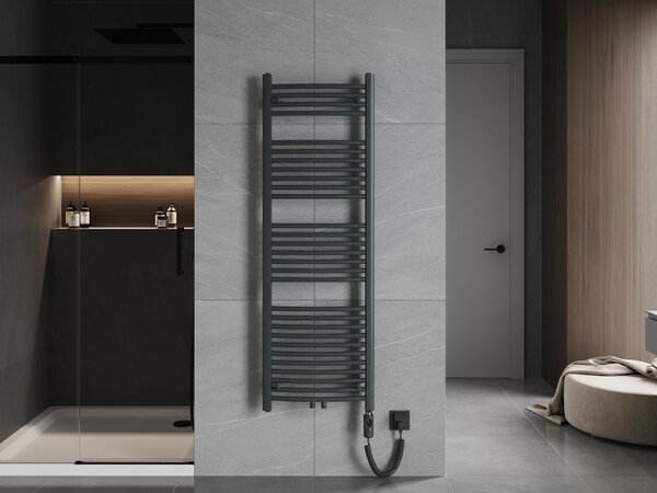 Mexen Ares, elektromos fűtőelem 1500x500 mm + fűtőrúd 600 W, antracit, W102-1500-500-2600-66