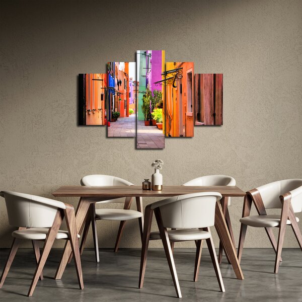 Színes olasz utca képe (150x105 cm)