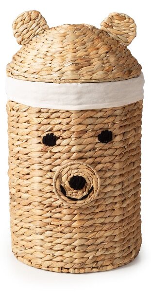 Natúr színű vízijácint játéktároló kosár ø 30x56 cm Bear – Compactor