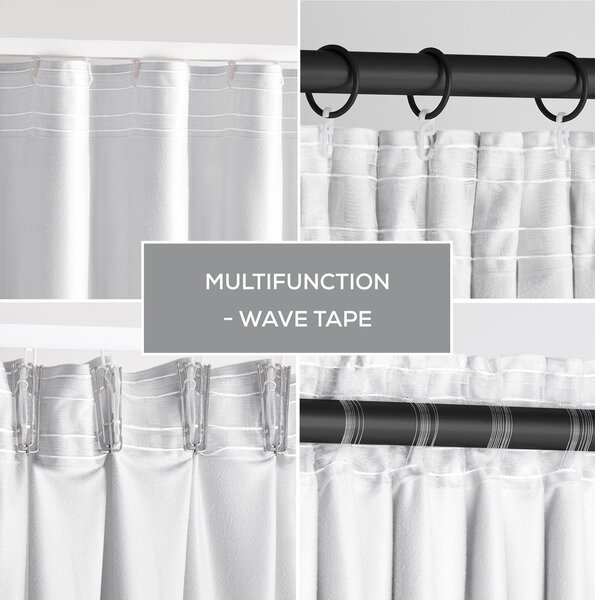 Fehér bársony dimout (részleges sötétítő) függöny 140x245 cm Pleat – Restilo