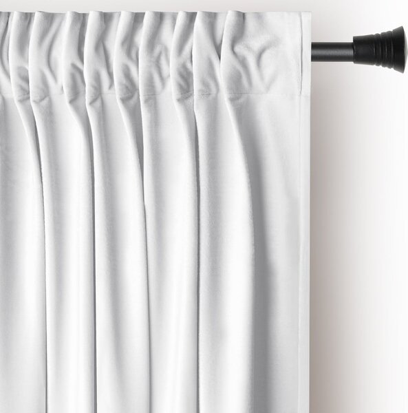 Fehér bársony dimout (részleges sötétítő) függöny 140x245 cm Pleat – Restilo