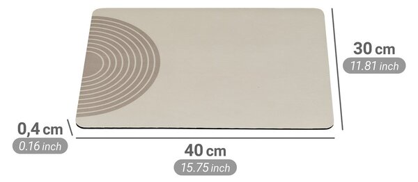Bézs gumi edénycsepegtető alátét 40x30 cm Dima – Wenko