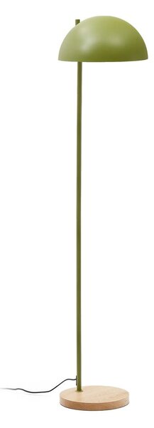 Zöld-natúr színű állólámpa fém búrával (magasság 150 cm) Catlar – Kave Home