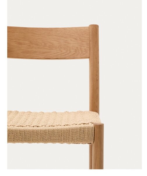 Natúr színű tölgyfa bárszék (ülésmagasság 65 cm) Yalia – Kave Home