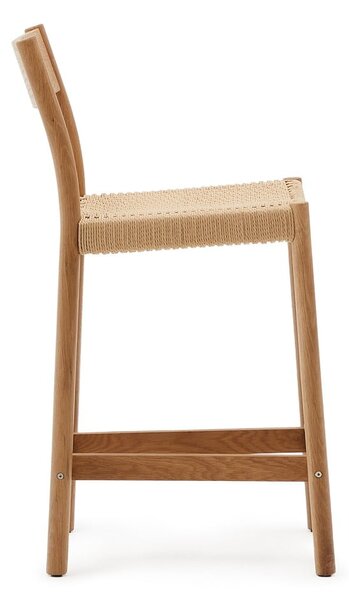 Natúr színű tölgyfa bárszék (ülésmagasság 65 cm) Yalia – Kave Home