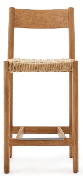Natúr színű tölgyfa bárszék (ülésmagasság 65 cm) Yalia – Kave Home