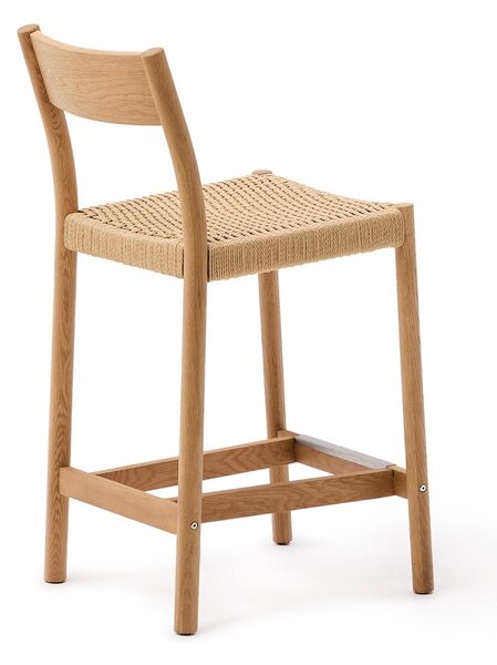 Natúr színű tölgyfa bárszék (ülésmagasság 65 cm) Yalia – Kave Home
