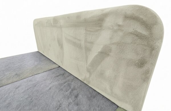 Kárpitozott boxspring ágy FORENA 90x200 cm krém színben Matrac: Bonell rugós matrac