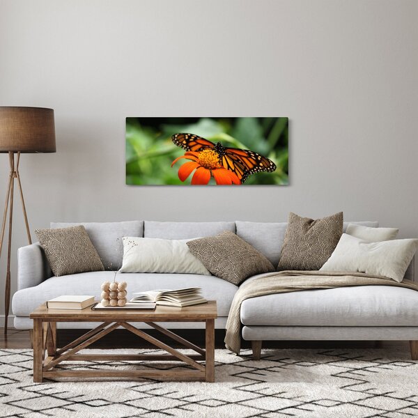 Pillangó képe a virágon (120x50 cm)