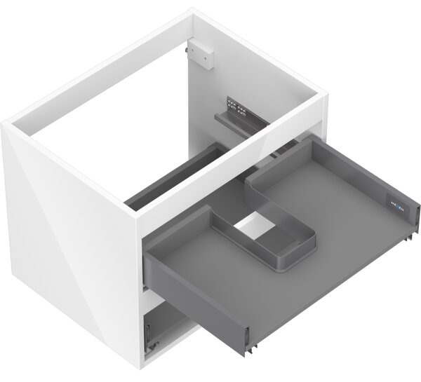 Mexen Box-A, fali szekrény 60 cm, 2 fiók, fényes fehér, 91AX0-0600-470-2-00
