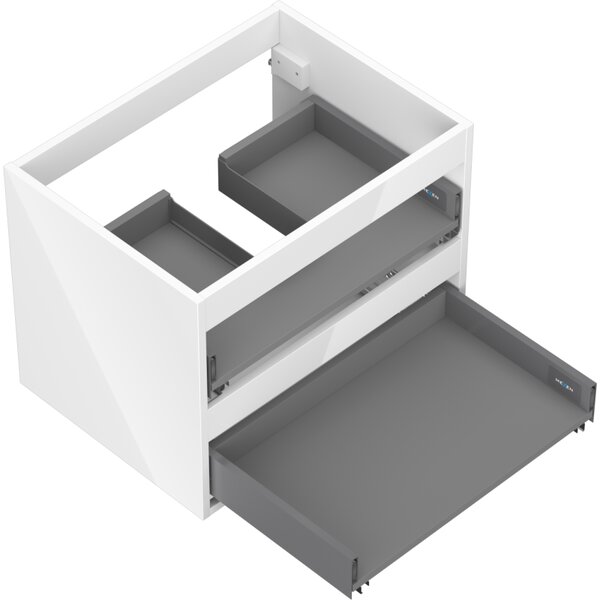 Mexen Box-A, fali szekrény 60 cm, 2 fiók, fényes fehér, 91AX0-0600-470-2-00