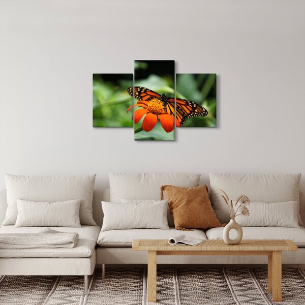 Pillangó képe a virágon (90x60 cm)