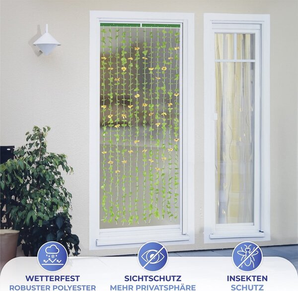 Sárga-zöld függöny ajtóra 90x190 cm Sunflowers – Maximex