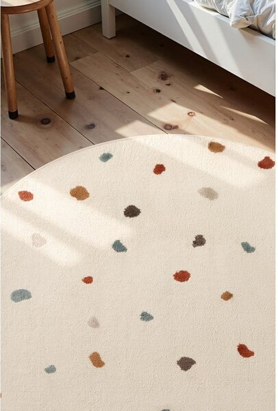 Krémszínű gyerek szőnyeg ø160 cm Funny Dots – Hanse Home